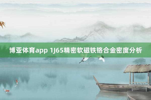 博亚体育app 1J65精密软磁铁铬合金密度分析