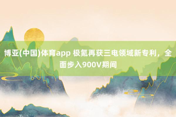 博亚(中国)体育app 极氪再获三电领域新专利，全面步入900V期间