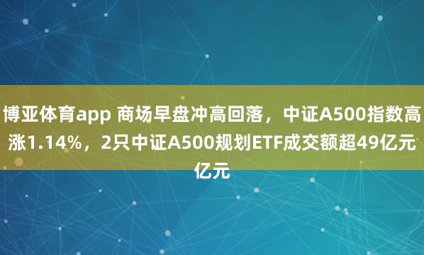 博亚体育app 商场早盘冲高回落，中证A500指数高涨1.14%，2只中证A500规划ETF成交额超49亿元