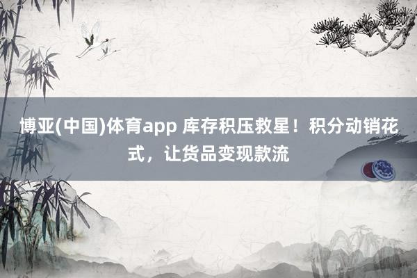 博亚(中国)体育app 库存积压救星！积分动销花式，让货品变现款流