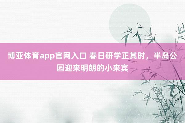 博亚体育app官网入口 春日研学正其时，半岛公园迎来明朗的小来宾