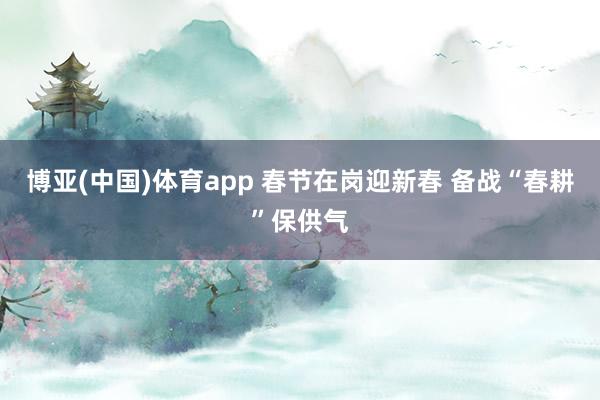 博亚(中国)体育app 春节在岗迎新春 备战“春耕”保供气