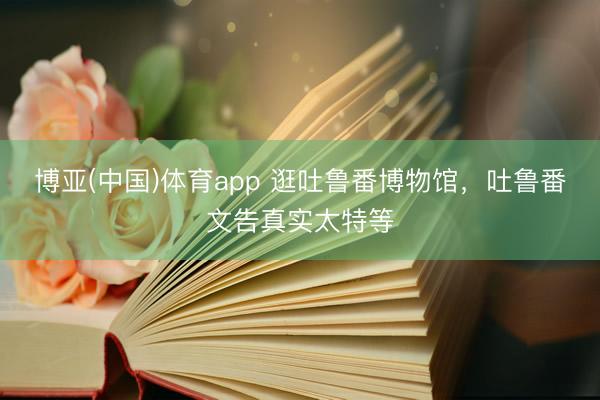 博亚(中国)体育app 逛吐鲁番博物馆，吐鲁番文告真实太特等