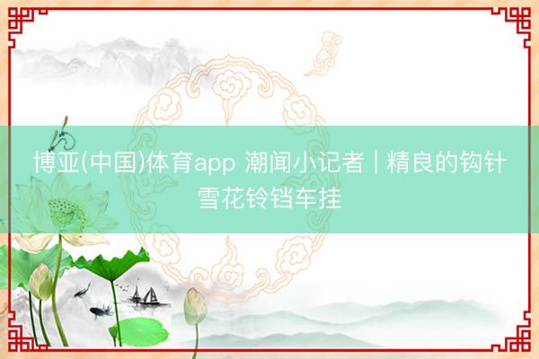 博亚(中国)体育app 潮闻小记者 | 精良的钩针雪花铃铛车挂
